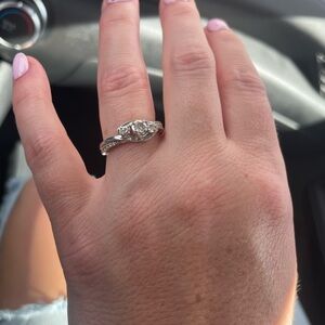 3/4 Ct diamond 10k white gold ring